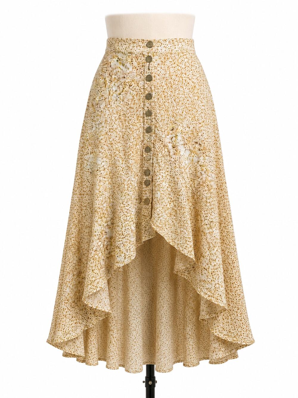 Little Lies Boho Cottagecore Floral High Low Midi Skirt - Size XS